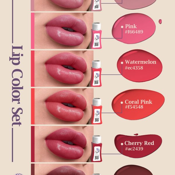 Lip Color Pigment Set Permanent Makeup Cosmeticbybanou