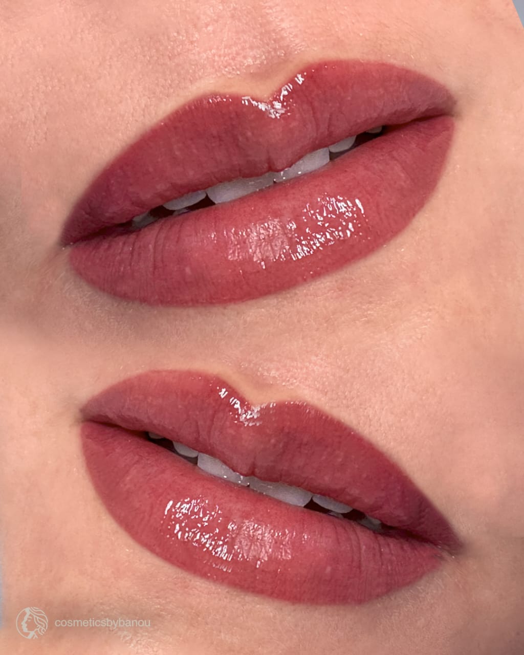 Coral Pink Lip Blush in Beverly Hills by Nancy Akbari Cosmeticbybanou
