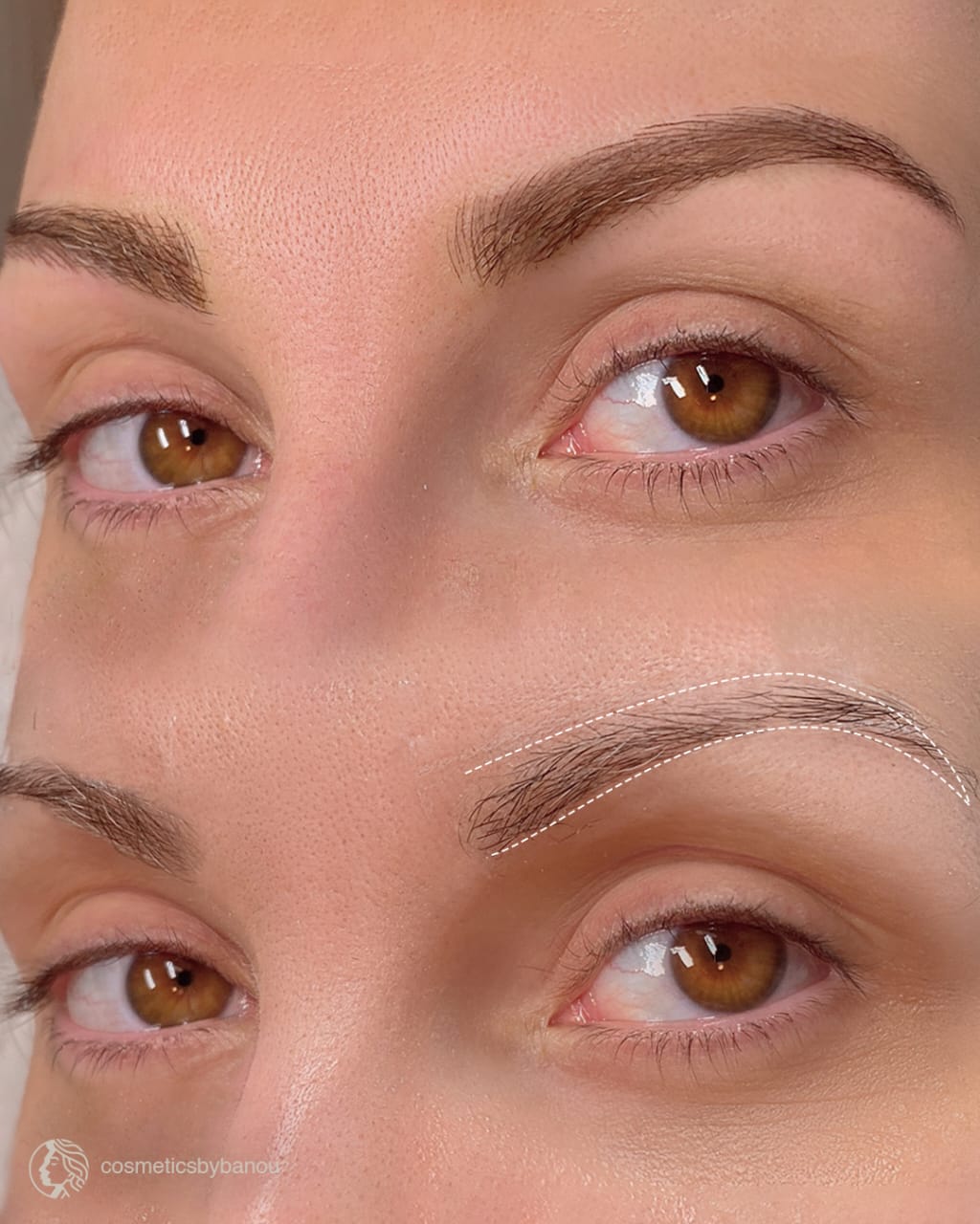 Eyebrow Microshading with Sunny Brown Pigment Cosmeticbybanou