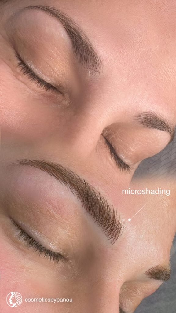 Soft Microshading Brows Before and After by Nancy Akbari Cosmeticbybanou