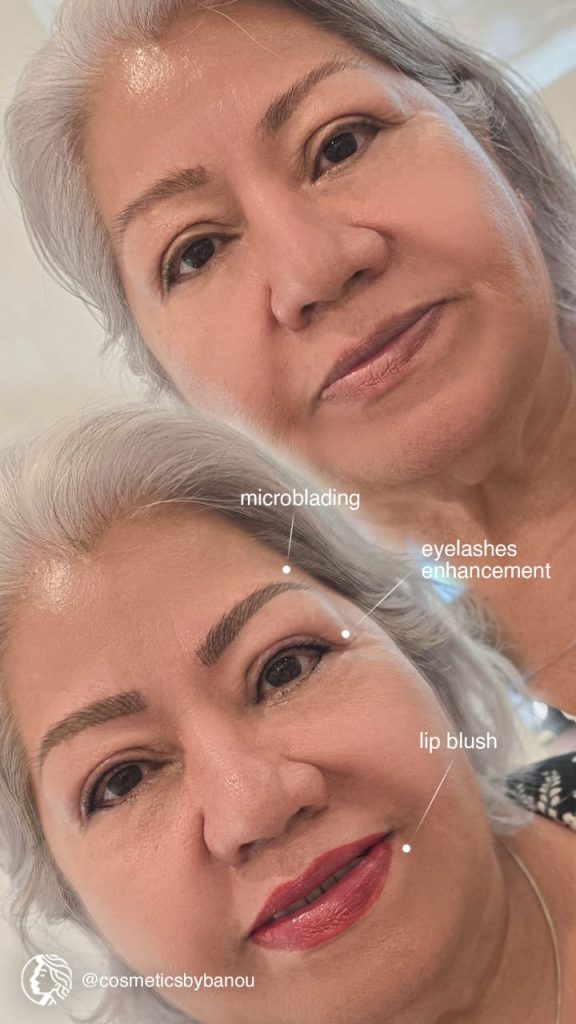 Full Face with Microblading Eyelash Enhancement and Lip-Blush Cosmeticbybanou