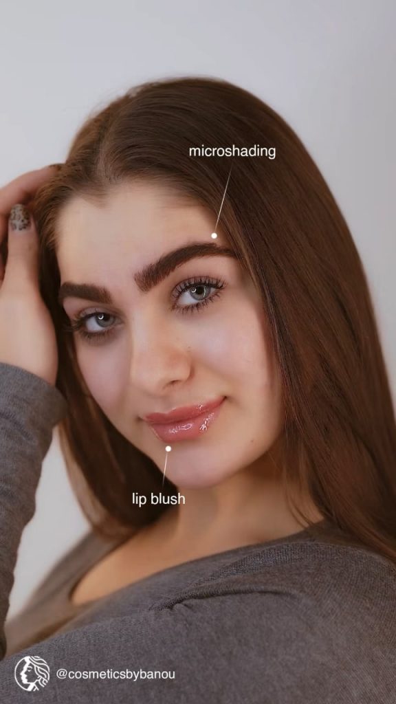 Microshading and Lip Blush by Nancy Akbari Cosmeticbybanou
